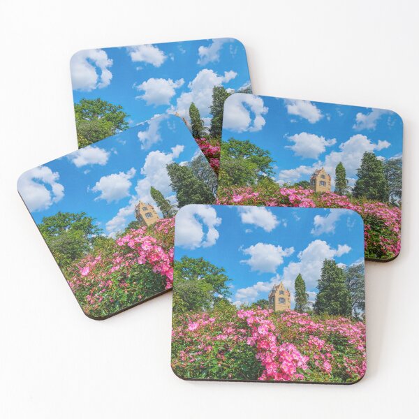 Item preview, Darmstadt: Spanish tower in a sea of hedge roses on the Rosenhöhe designed and sold by pixxelmixx.