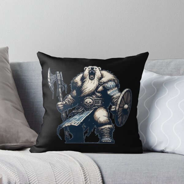 Item preview, Polar Bear Berserker Norse Mythology Viking Warrior designed and sold by TomFrontierArt.