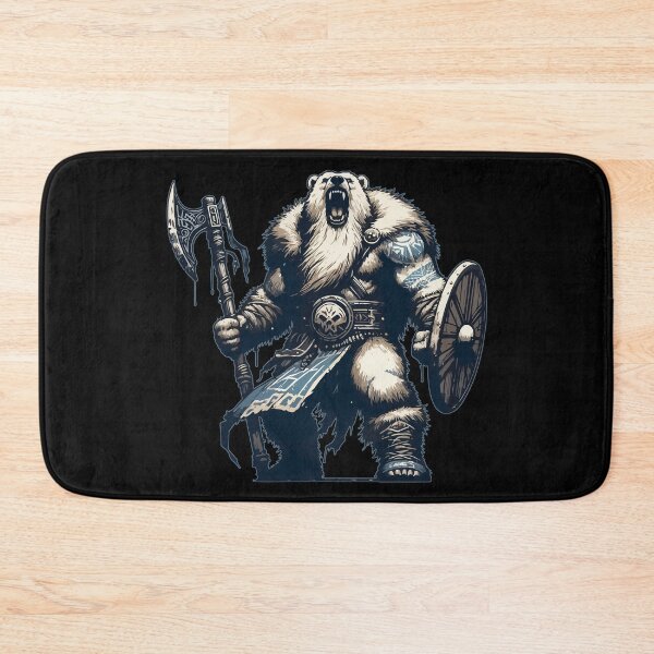 Item preview, Polar Bear Berserker Norse Mythology Viking Warrior designed and sold by TomFrontierArt.