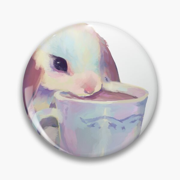 Item preview, Cute Oil RABBIT with a Cup  designed and sold by RabbitndGlasses.