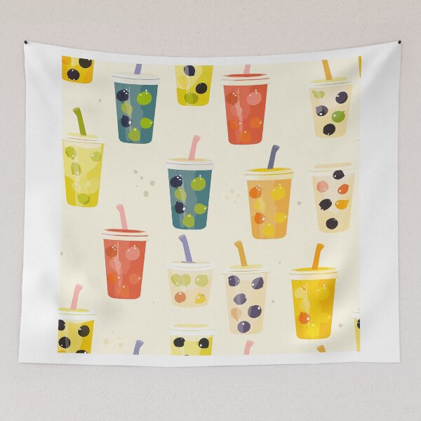 Item preview, Adorable Bubble Tea Pattern - Perfect for Boba Lovers! designed and sold by Kybruno's Creations.