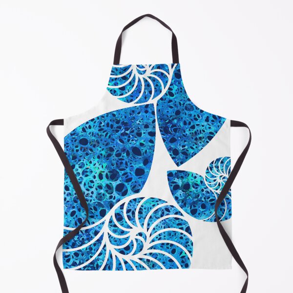 Item preview, Sea Pattern Blue Nautilus Shells Beach Art designed and sold by Sharon Cummings Art.