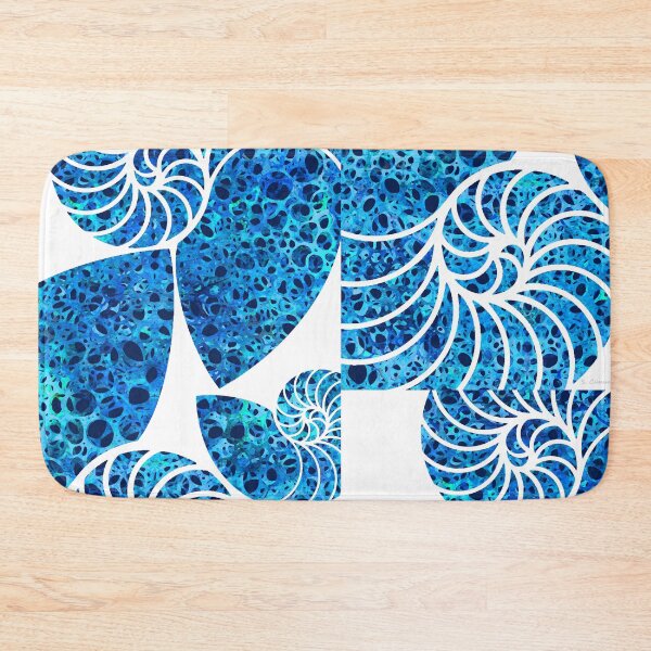 Item preview, Sea Pattern Blue Nautilus Shells Beach Art designed and sold by Sharon Cummings Art.