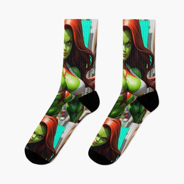 Item preview, Green Alien Superhero Mutant Power Woman designed and sold by TheArtOfPat.