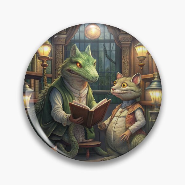 Item preview, Crocodile and a Cat Reading Adventurous designed and sold by omerfdln34.
