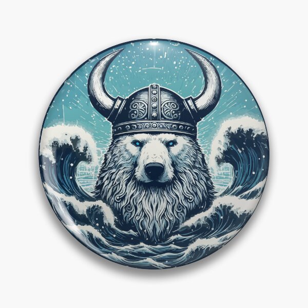 Item preview, Polar Bear Norse Mythology Viking Warrior designed and sold by TomFrontierArt.