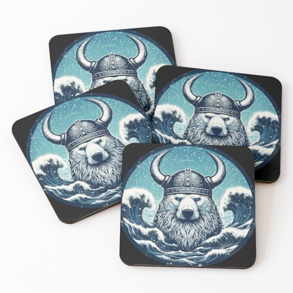 Item preview, Polar Bear Norse Mythology Viking Warrior designed and sold by TomFrontierArt.