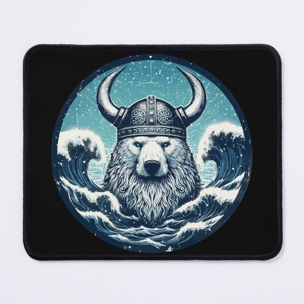 Item preview, Polar Bear Norse Mythology Viking Warrior designed and sold by TomFrontierArt.