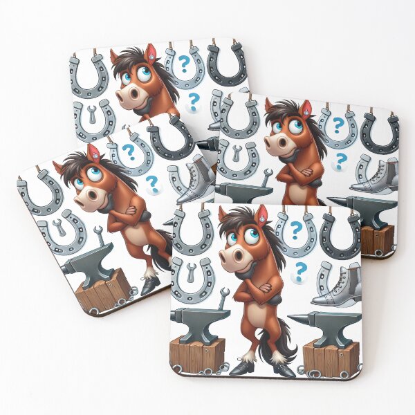 Item preview, The Farrier, horse who loves shoes designed and sold by Magdalena-7.