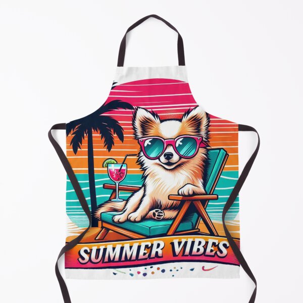 Item preview, "Summer Vibes" Puppy Dog Chihuahua Sunglasses Beach Cocktail. designed and sold by redask2me.
