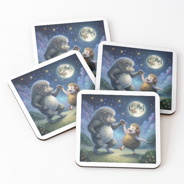 Item preview, Hedgehog and Gorilla Dancing Under the Twilight Sky designed and sold by omerfdln34.