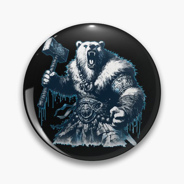 Item preview, Polar Bear Norse Mythology Viking Warrior designed and sold by TomFrontierArt.