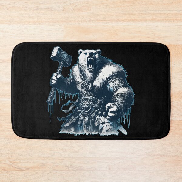 Item preview, Polar Bear Norse Mythology Viking Warrior designed and sold by TomFrontierArt.