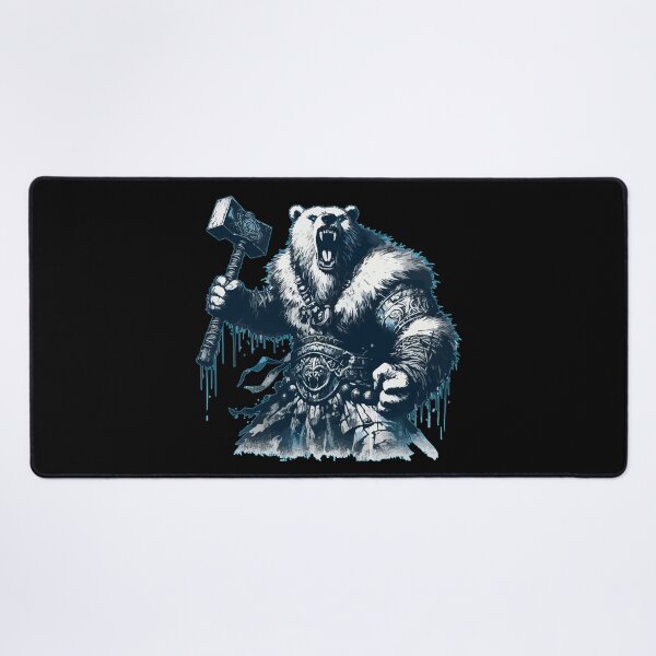Item preview, Polar Bear Norse Mythology Viking Warrior designed and sold by TomFrontierArt.