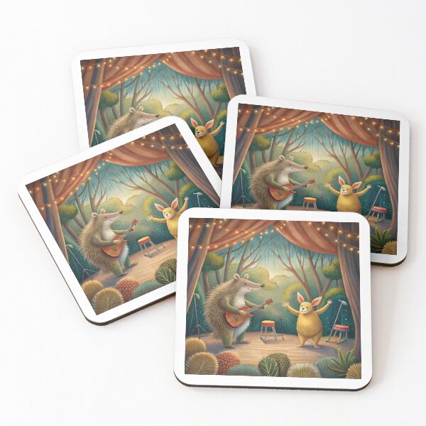 Item preview, Kangaroo and Porcupine Performing Live Music Outdoors designed and sold by omerfdln34.