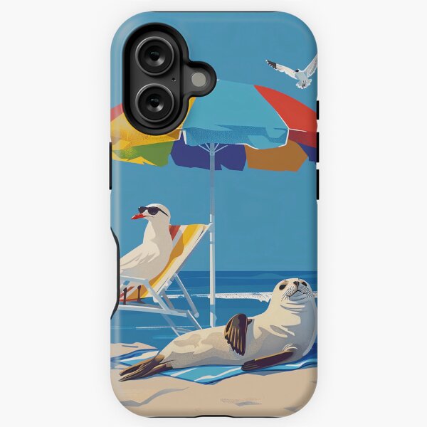 Vista previa del artículo con la obra «Foca y gaviota en la playa.», diseñado y vendido por Brendon987.
