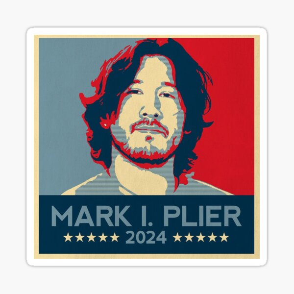 Vista previa del artículo con la obra «Markiplier para presidente 2024», diseñado y vendido por BraiseKitsune.