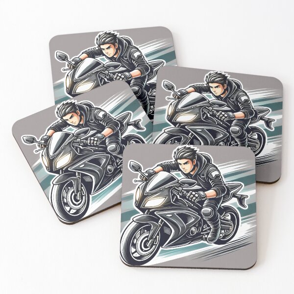Item preview, Motor biker, fast motorcyclist  designed and sold by Magdalena-7.