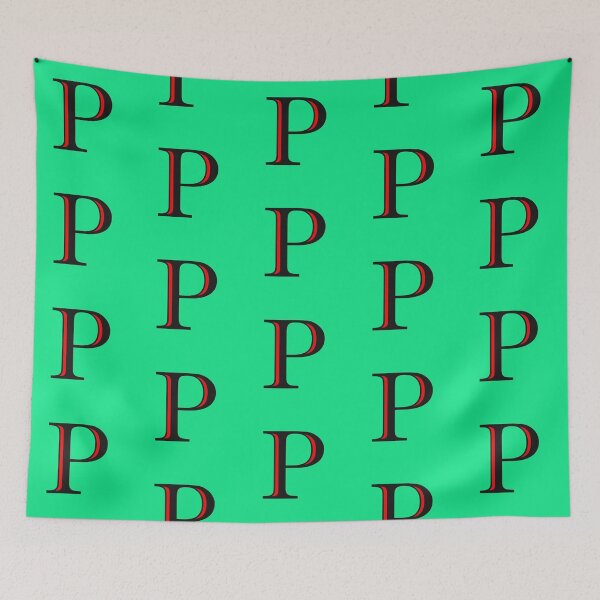 Item preview, THE LETTER --- P-- IN COMBINED BLACK AND RED COLOR designed and sold by solgel47.