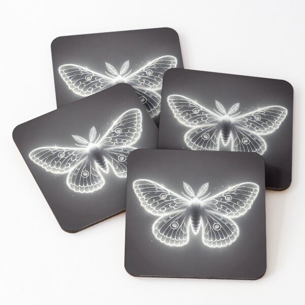 Item preview, Monochrome Moth designed and sold by Blink Art Studio.