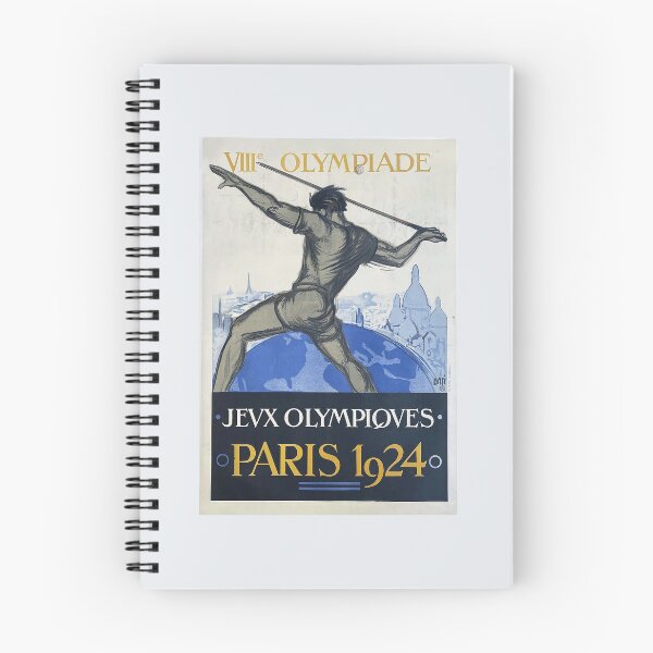 Item preview, Vintage Olympic Games Poster, 1924, Paris; Paris 1924 VIII è Olympiade Jeux Olympiques Javelin Spear designed and sold by juiceboxvintage.