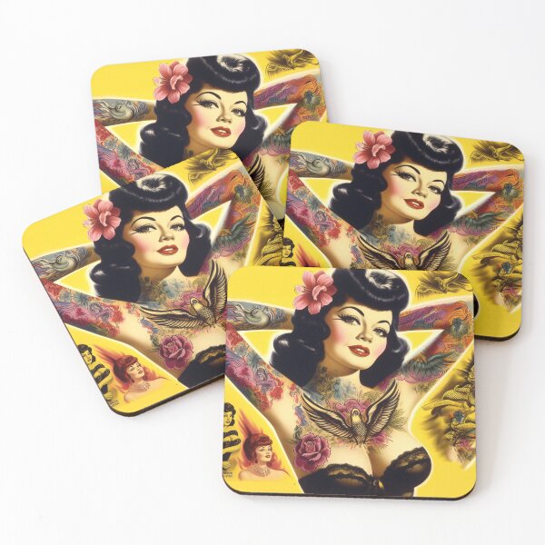 Item preview, Glamour Tattoo Girl designed and sold by PulpVintage.