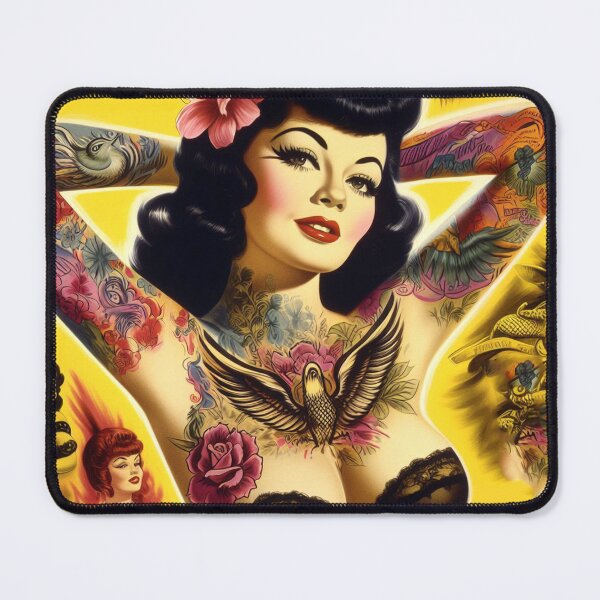 Item preview, Glamour Tattoo Girl designed and sold by PulpVintage.