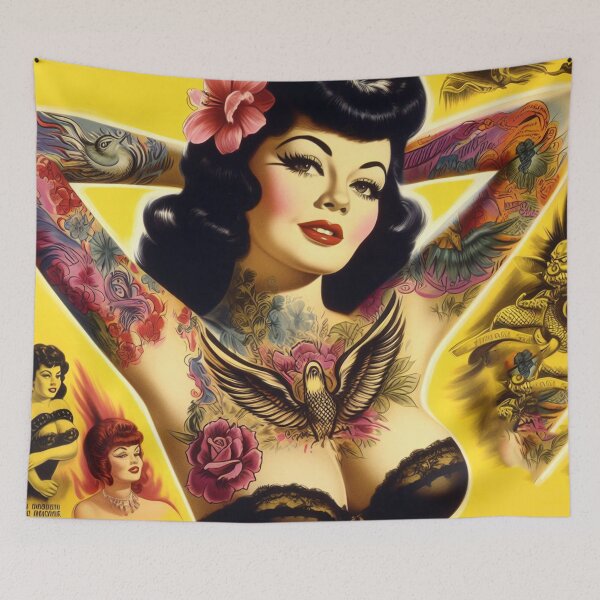 Item preview, Glamour Tattoo Girl designed and sold by PulpVintage.