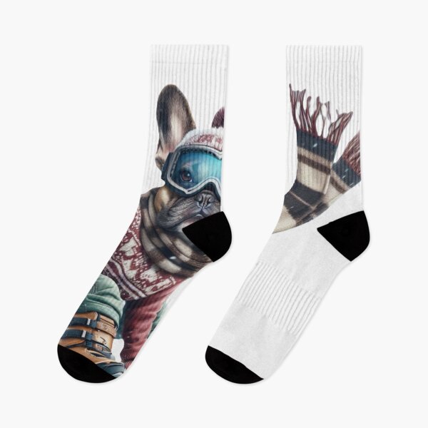 Item preview, Snowboarding French Bulldog Social Media Star Taking Selfie designed and sold by TheDogOnIt.