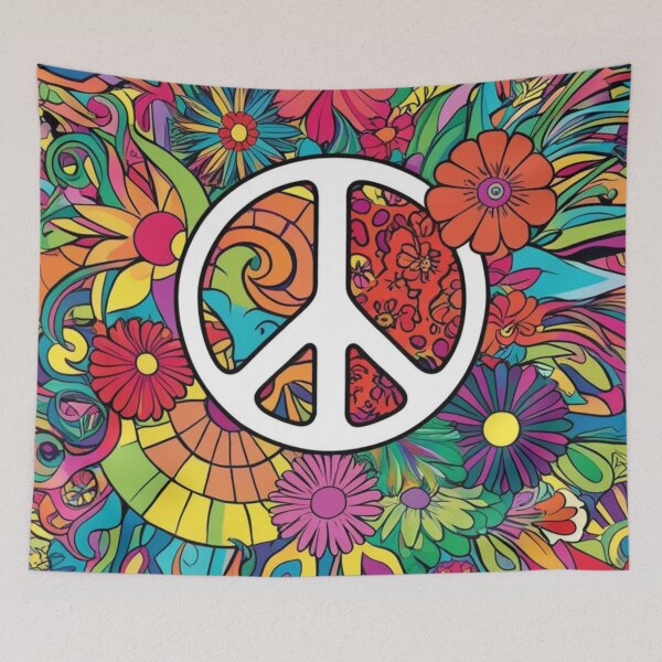 Item preview, Psychedelic peace hippie retro trippy designed and sold by martin max.