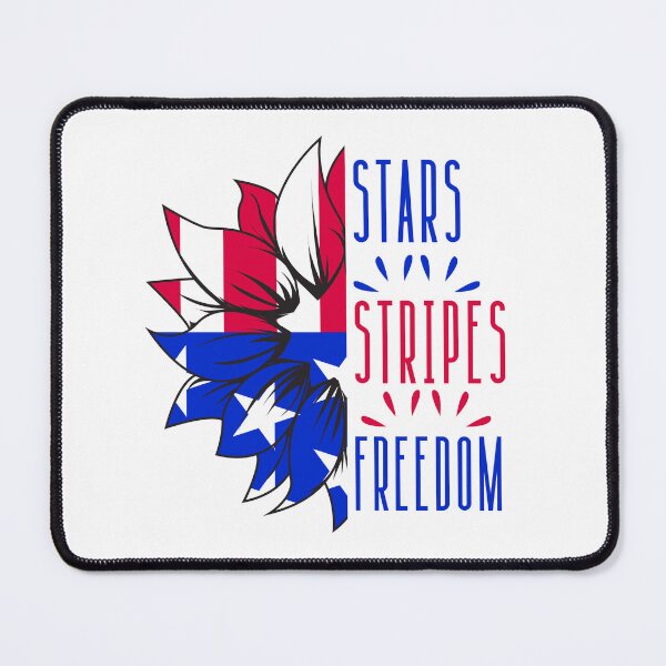 Item preview, Stars, Stripes, Freedom Typographic Colorful US Independence Design designed and sold by Raise2Shine.