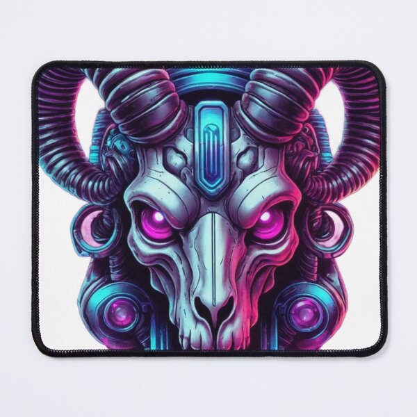 Item preview, Neon Cyberpunk Ram Skull designed and sold by Mehgan-Ashcroft.
