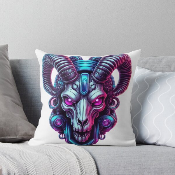 Item preview, Neon Cyberpunk Ram Skull designed and sold by Mehgan-Ashcroft.