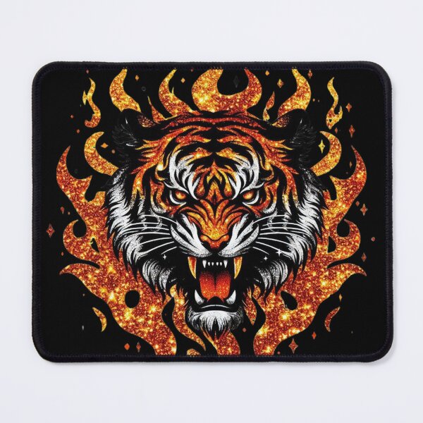 Item preview, Glittery Flames With A Tiger designed and sold by Mark Cannon.