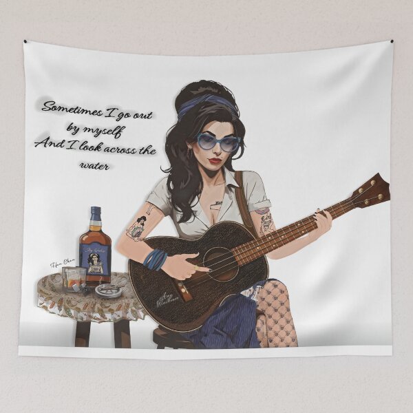 Item preview, Amy Winehouse-  look across the water #2 designed and sold by Hen-C-Art.