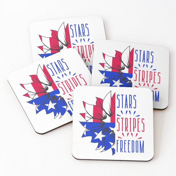 Item preview, Stars, Stripes, Freedom Typographic Colorful US Independence Design designed and sold by Raise2Shine.