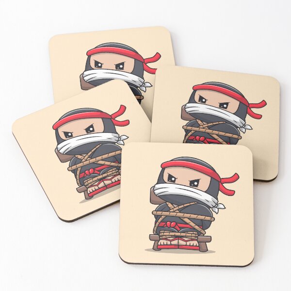 Item preview, Cute Ninja Strapped to a Chair Cartoon Vector Icon - Adorable People and Holiday Illustration designed and sold by hjian8219.