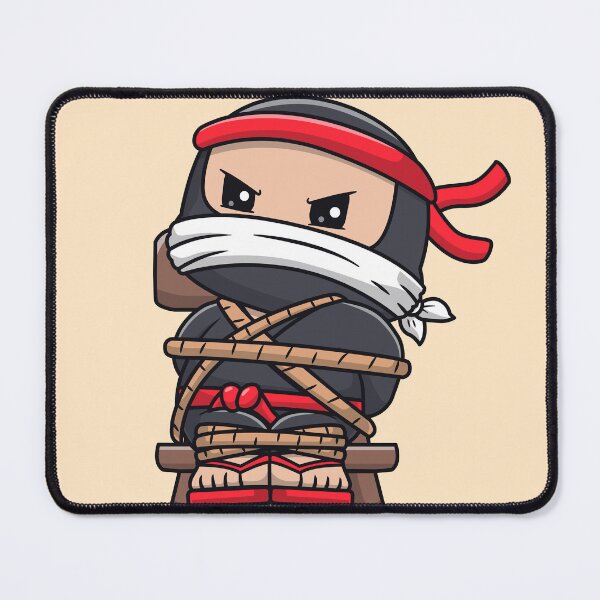 Item preview, Cute Ninja Strapped to a Chair Cartoon Vector Icon - Adorable People and Holiday Illustration designed and sold by hjian8219.