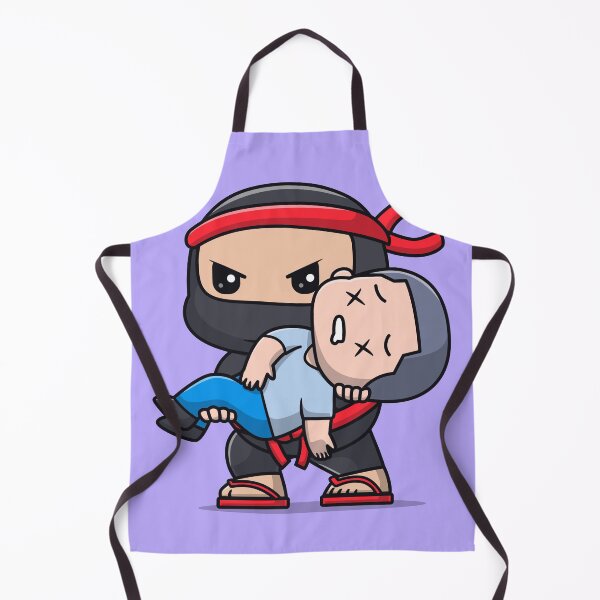 Item preview, Cute Ninja Carrying Boy Cartoon Vector Icon - Adorable People and Holiday Illustration designed and sold by hjian8219.