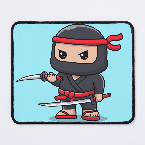 Item preview, Cute Ninja Fighter Holding Katana Sword Cartoon Vector Icon - Adorable People and Holiday Illustration designed and sold by hjian8219.