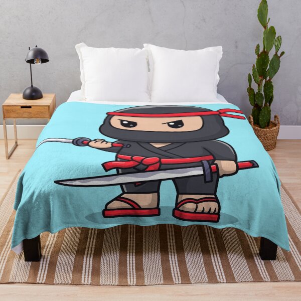 Item preview, Cute Ninja Fighter Holding Katana Sword Cartoon Vector Icon - Adorable People and Holiday Illustration designed and sold by hjian8219.