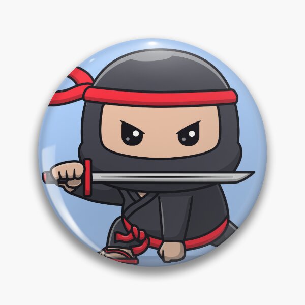 Item preview, Cute Ninja Fighter Holding Katana Sword Cartoon Vector Icon - Adorable People and Holiday Illustration designed and sold by hjian8219.