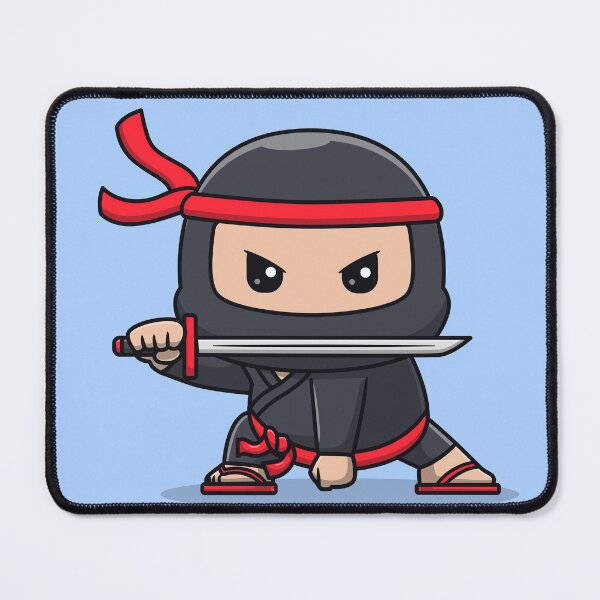 Item preview, Cute Ninja Fighter Holding Katana Sword Cartoon Vector Icon - Adorable People and Holiday Illustration designed and sold by hjian8219.