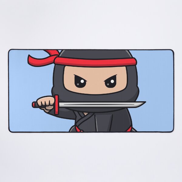 Item preview, Cute Ninja Fighter Holding Katana Sword Cartoon Vector Icon - Adorable People and Holiday Illustration designed and sold by hjian8219.