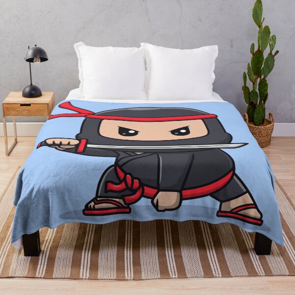 Item preview, Cute Ninja Fighter Holding Katana Sword Cartoon Vector Icon - Adorable People and Holiday Illustration designed and sold by hjian8219.