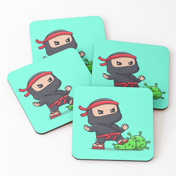 Item preview, Cute Ninja Fighting Virus Cartoon Vector Icon - Adorable People and Holiday Illustration designed and sold by hjian8219.