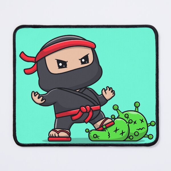 Item preview, Cute Ninja Fighting Virus Cartoon Vector Icon - Adorable People and Holiday Illustration designed and sold by hjian8219.