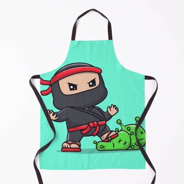 Item preview, Cute Ninja Fighting Virus Cartoon Vector Icon - Adorable People and Holiday Illustration designed and sold by hjian8219.