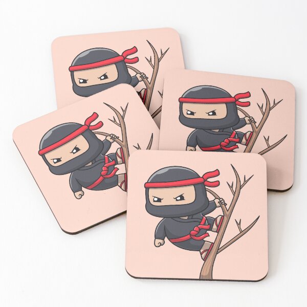 Item preview, Cute Ninja Fighter Hanging from Tree Cartoon Vector Icon - Adorable People and Holiday Illustration designed and sold by hjian8219.