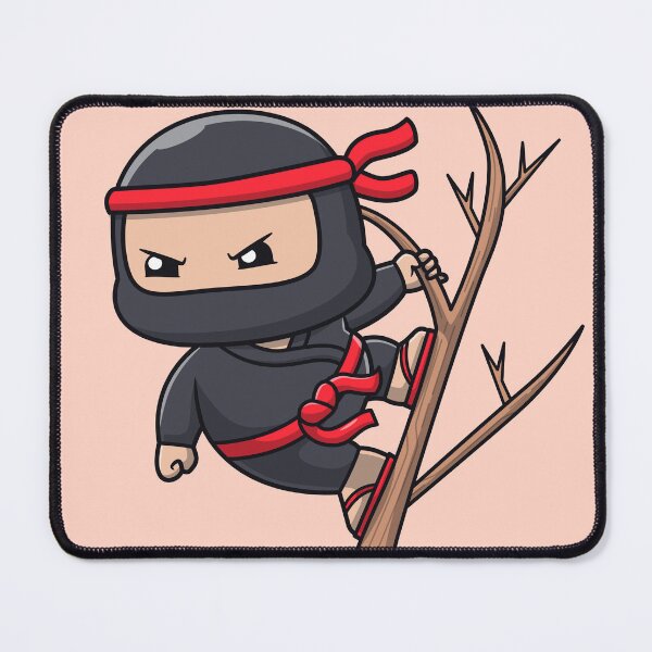 Item preview, Cute Ninja Fighter Hanging from Tree Cartoon Vector Icon - Adorable People and Holiday Illustration designed and sold by hjian8219.